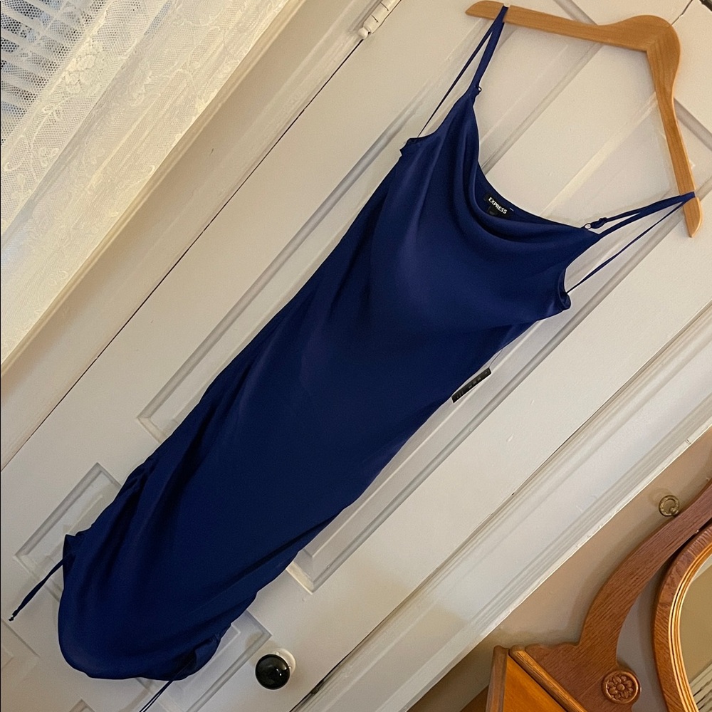 Express Cowl Neck Satin Slip Dress